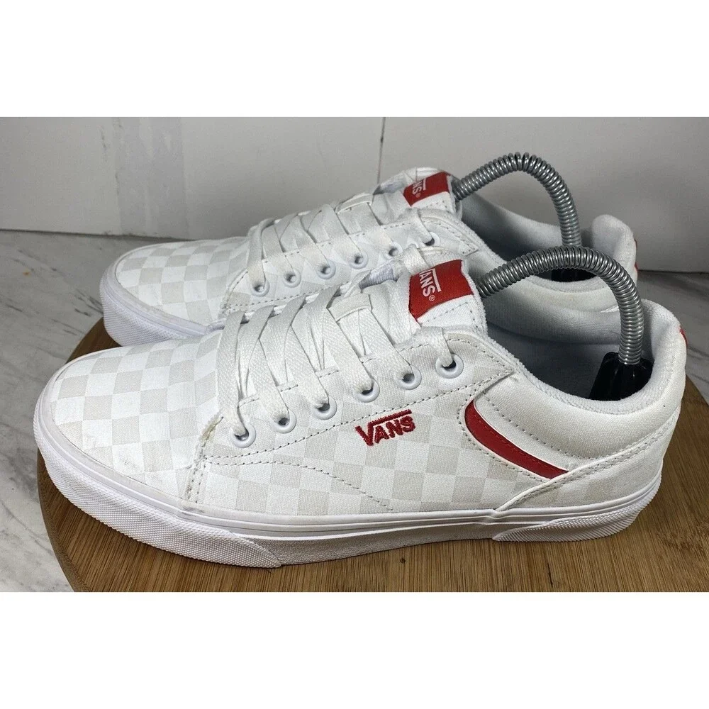 Vans Shoes Off The Wall 500714 White Gray Checkered Sneakers Size Women 9.5 - Picture 3 of 7